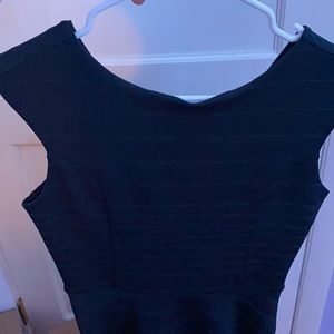 Navy blue sleek dress